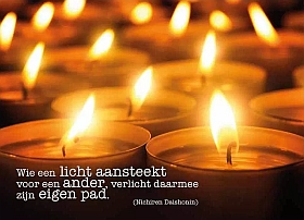 Afbeelding kerstkaart met lichtjes