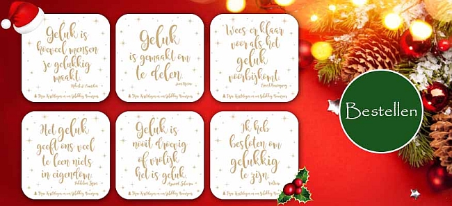 Kerst-onderzetters set 1
