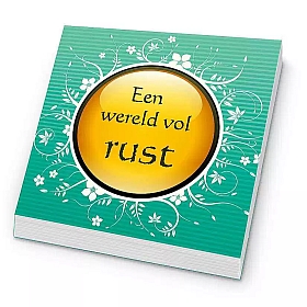 Voorkant boekje een Wereld vol rust