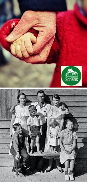 Afbeelding kinderhand in hand volwassene